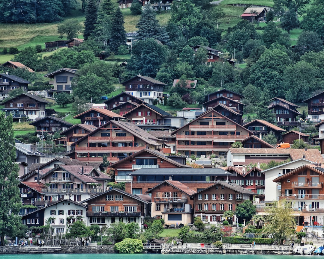Švicarska kuća s prekrasnim pogledom na Alpe.